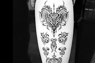 design a polynesian maori tribal tattoo