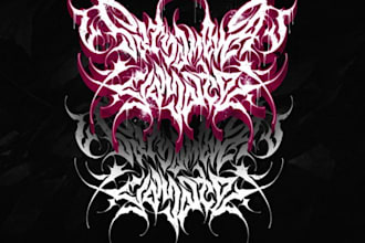 design a rock metal logo for your band or merch