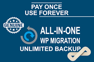 activate genuine wp all in one backup migration plugin on a wordpress website