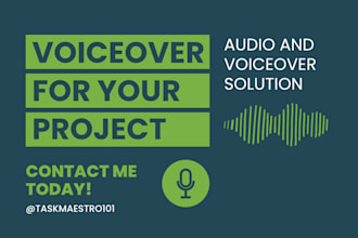 record a professional voiceover for ads, videos, or podcasts