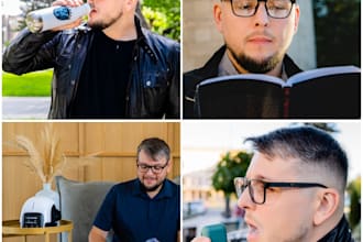 create product photos or videos with male model
