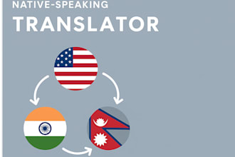 write and translate between english, hindi, and nepali