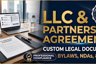 draft llc operating agreements, partnership agreements and corporate bylaws