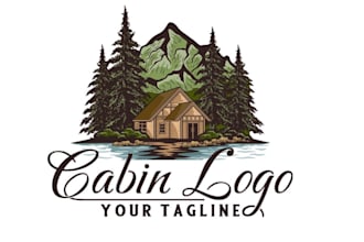design creative cabin logo for your brand