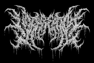 design a chaotic metal logo for your band