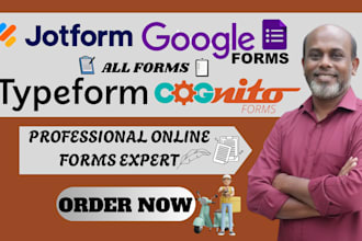 design smart online forms,costom jotform,google form,expert
