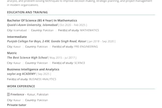design a modern CV resume, cover letter for job or study visa applications