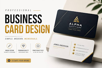 design professional modern business card design,stationery also food menu design