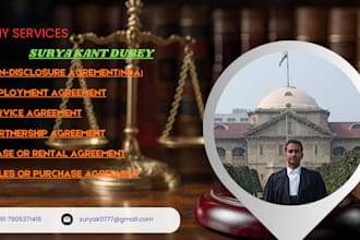 be your lawyer to draft legal contracts and agreements
