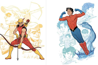 draw custom superhero cartoon caricature from your photo
