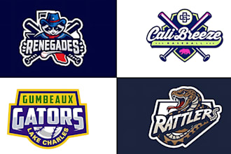 do baseball team jersey or sports club logo design