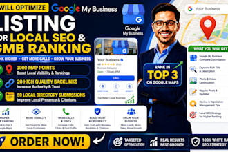 optimize google my business listing for local SEO and gmb ranking