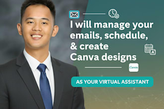 manage your emails, schedule, and create canva designs as your VA