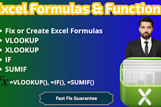 create or fix excel formulas, functions and calculations