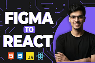 convert your figma design to a responsive react website with tailwind CSS