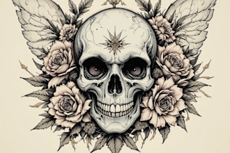 make you a traditional old school tattoo style design