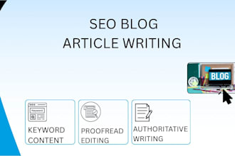 write SEO blog posts and articles