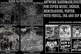 draw and design for your music cover artwork or anything