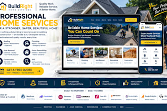 design roofing plumbing junk removal home remodeling construction websites SEO