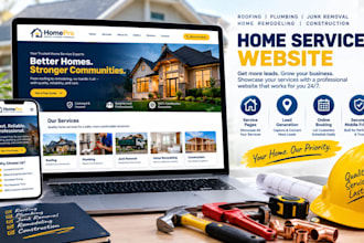 design a roofing plumbing junk removal home remodeling construction website