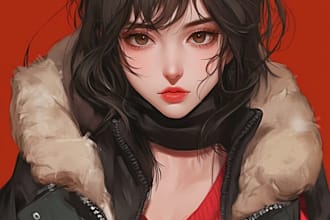 draw kawaii anime, vtuber illustration, fanarts