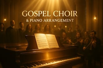arrange transcribe orchestra gospel choir and vocal harmony piano sheet music