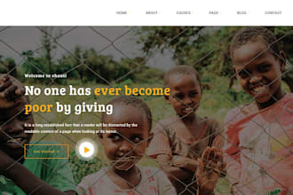 design charity website charity donation website ngo website charity website