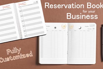 design your fully customized reservation booking book for your business