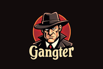 make eye catching gangsters mascot logo  only 12 hours