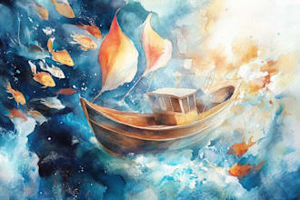 hand paint a watercolor illustration