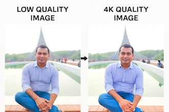 enhance your low quality image to high resolution HD quality