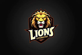 design outstanding lion head mascot logo with express delivery