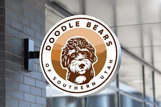 do modern minimalist pet shop, dog, cat and animal logo design