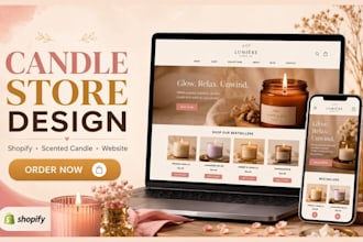build candle shopify store candle store scented candle lightening candle website
