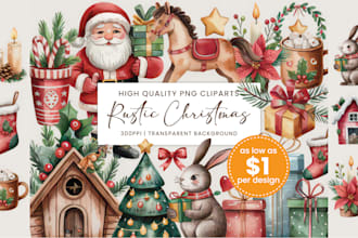 create water color clip art bundle