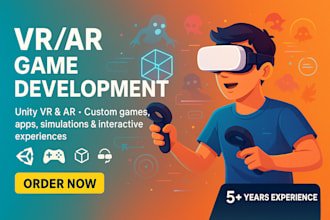build immersive VR ar games and apps in unity