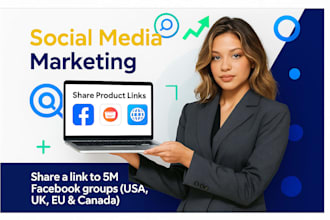 share products link, website link, share link to 5m facebook groups USA UK, eu
