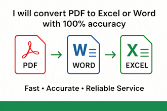 convert PDF to word jpg png excel zip etc with 100 percent accuracy