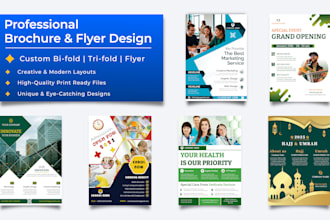 design print ready flyers, bifold and trifold brochures