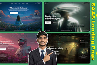 develop your nextjs saas landing page as front end developer