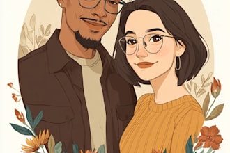 do couple portrait illustration