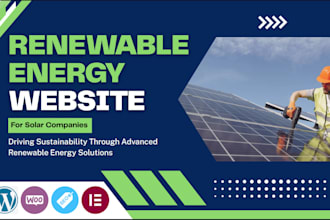 design a stunning renewable energy website for solar companies