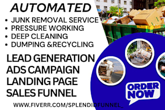 junk removal pressure washing cleaning service hauling website generate leads