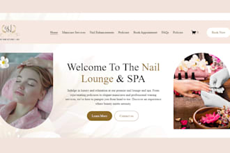 build nail salon website, nail product shopify store, beauty nail ecommerce site