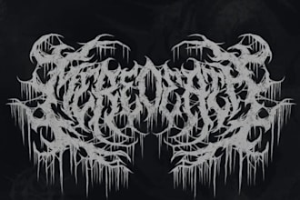 design a brutal metal band logo