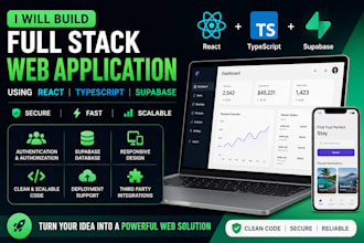 develop react and supabase application with integrations