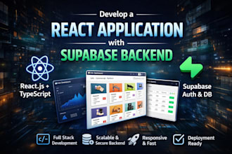 develop a react application with supabase as backend