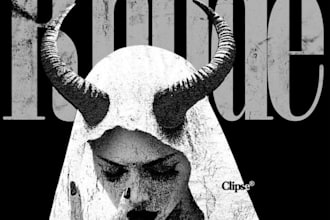 design a brutal metal album logo