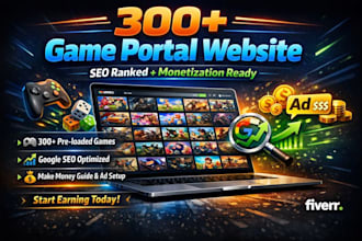 design and build responsive wordpress browser games website HTML5