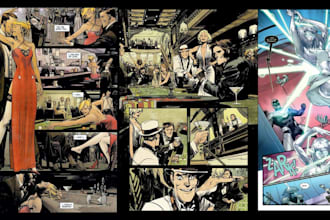 draw professional comic book, manga art, character design, digital illustration